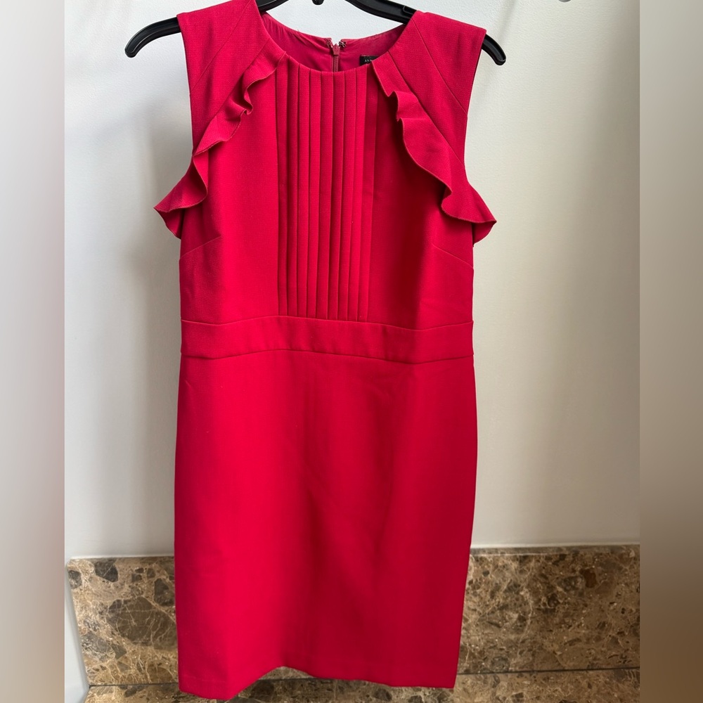 Ann Taylor Red Ruffle Dress
